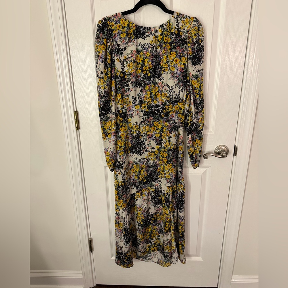 Topshop Multicolor Floral Long Sleeve Dress